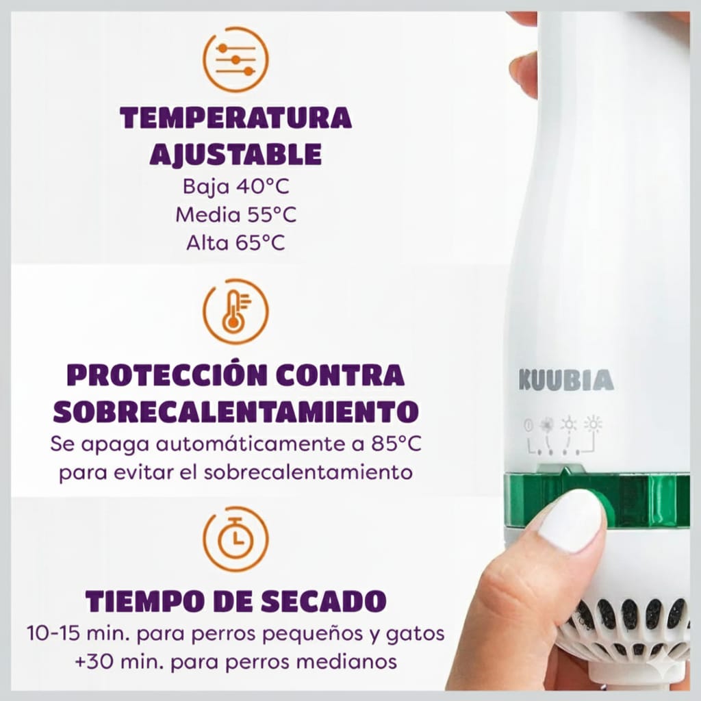 💨 Secador-Cepillo 2 en 1: Pelaje Suave, Secado Rápido y Sin Estrés