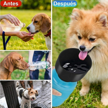Botella de agua plegable para mascotas - CasaPeluda