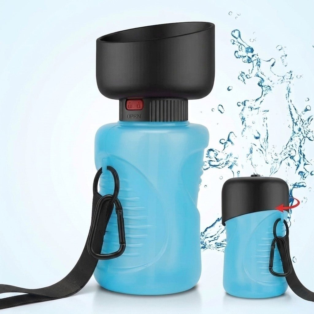 Botella de agua plegable para mascotas - CasaPeluda